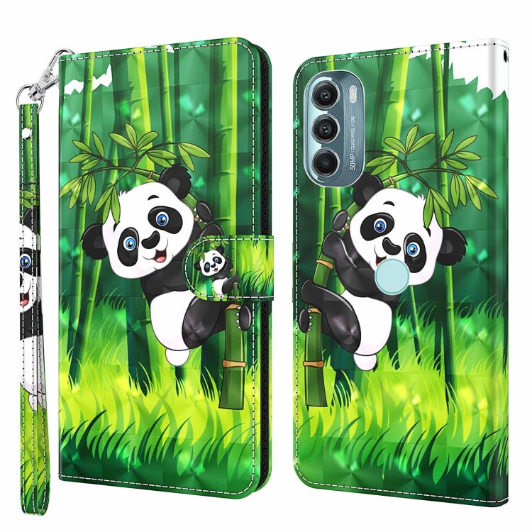3D Painting Pattern TPU + PU Phone Case, For Motorola Moto G Power 2022, For Motorola Moto G Stylus 5G 2022