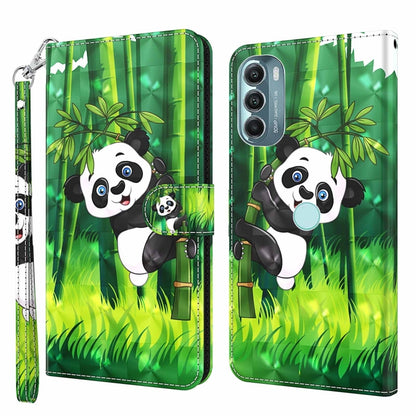 3D Painting Pattern TPU + PU Phone Case, For Motorola Moto G Power 2022, For Motorola Moto G Stylus 5G 2022