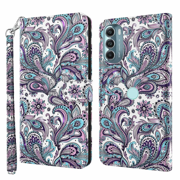 3D Painting Pattern TPU + PU Phone Case, For Motorola Moto G Power 2022, For Motorola Moto G Stylus 5G 2022