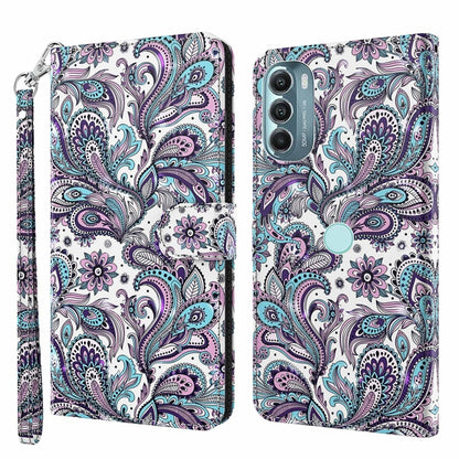 3D Painting Pattern TPU + PU Phone Case, For Motorola Moto G Power 2022, For Motorola Moto G Stylus 5G 2022
