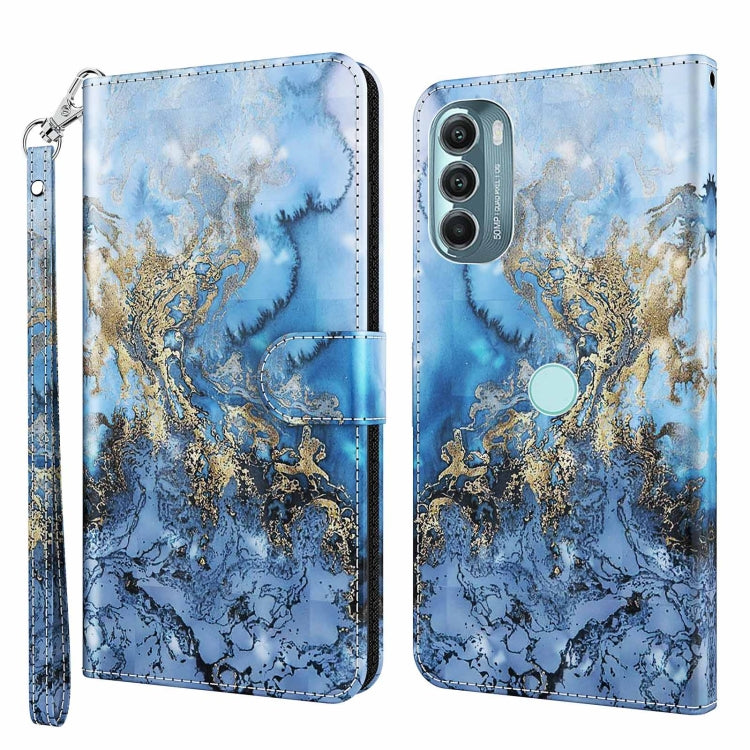 3D Painting Pattern TPU + PU Phone Case, For Motorola Moto G Power 2022, For Motorola Moto G Stylus 5G 2022