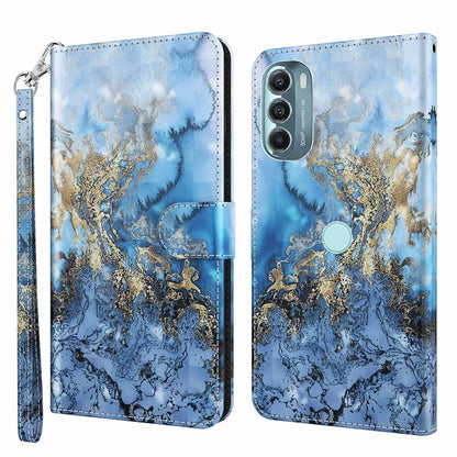 3D Painting Pattern TPU + PU Phone Case, For Motorola Moto G Power 2022, For Motorola Moto G Stylus 5G 2022