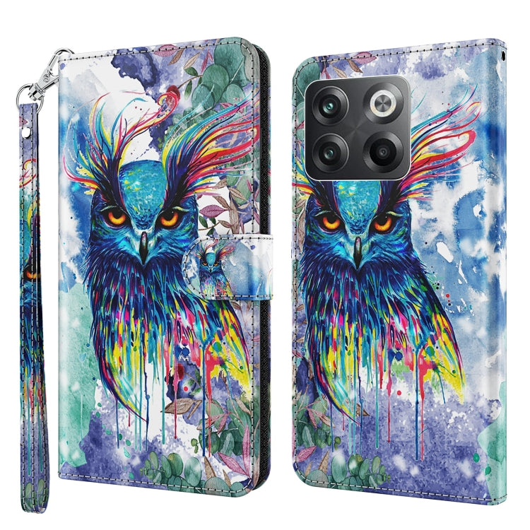 3D Painting Pattern TPU + PU Phone Case, For OnePlus 10T, For Sony Xperia 5 IV