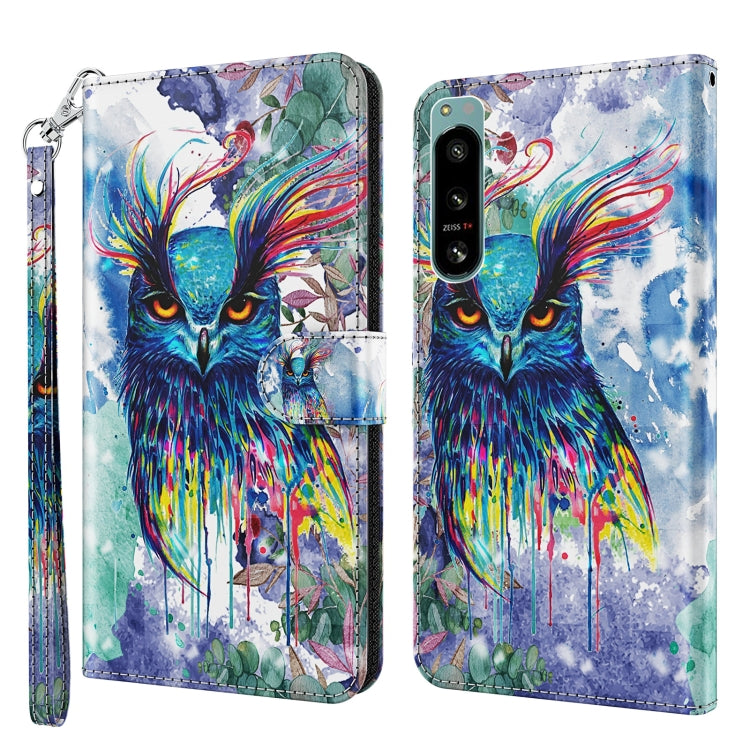 3D Painting Pattern TPU + PU Phone Case, For OnePlus 10T, For Sony Xperia 5 IV