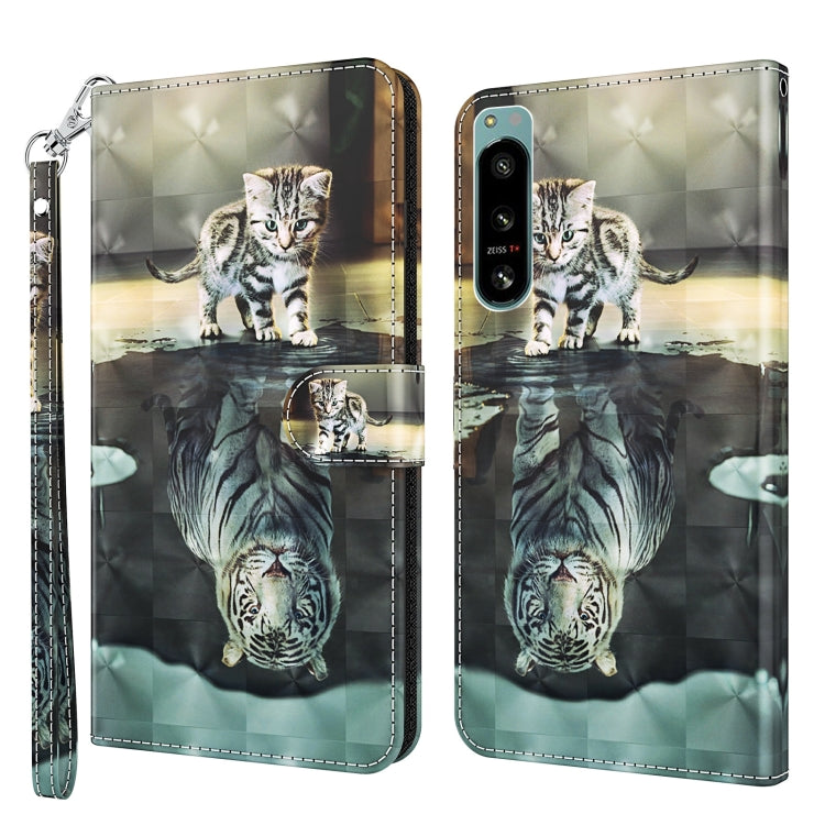 3D Painting Pattern TPU + PU Phone Case, For OnePlus 10T, For Sony Xperia 5 IV