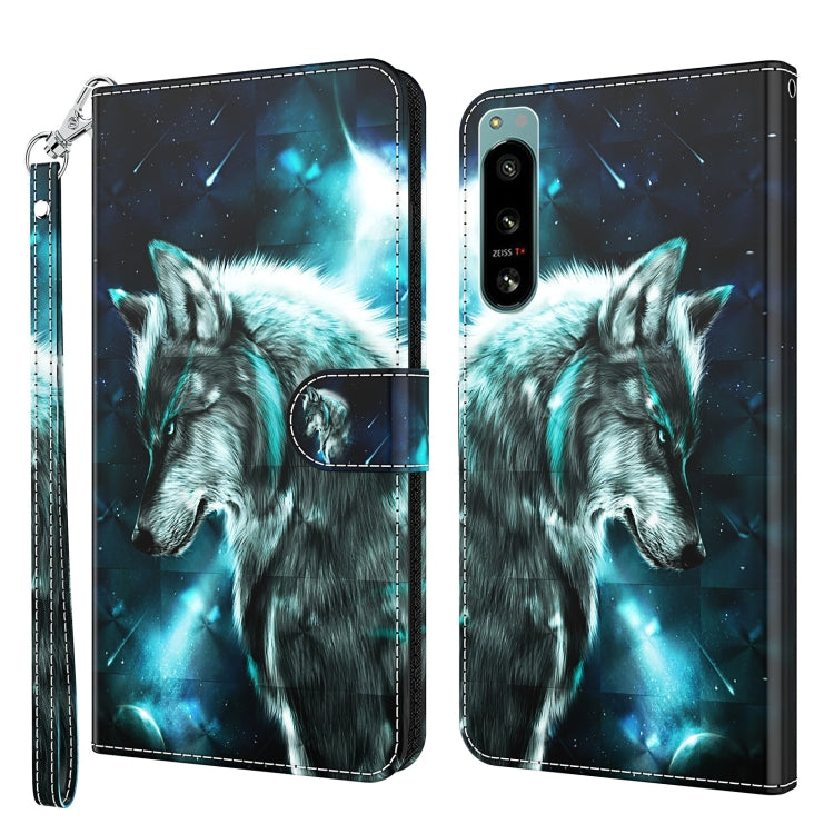 3D Painting Pattern TPU + PU Phone Case, For OnePlus 10T, For Sony Xperia 5 IV