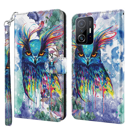 3D Painting Pattern TPU + PU Phone Case, For Samsung Galaxy A14 5G, For Xiaomi 11T Pro