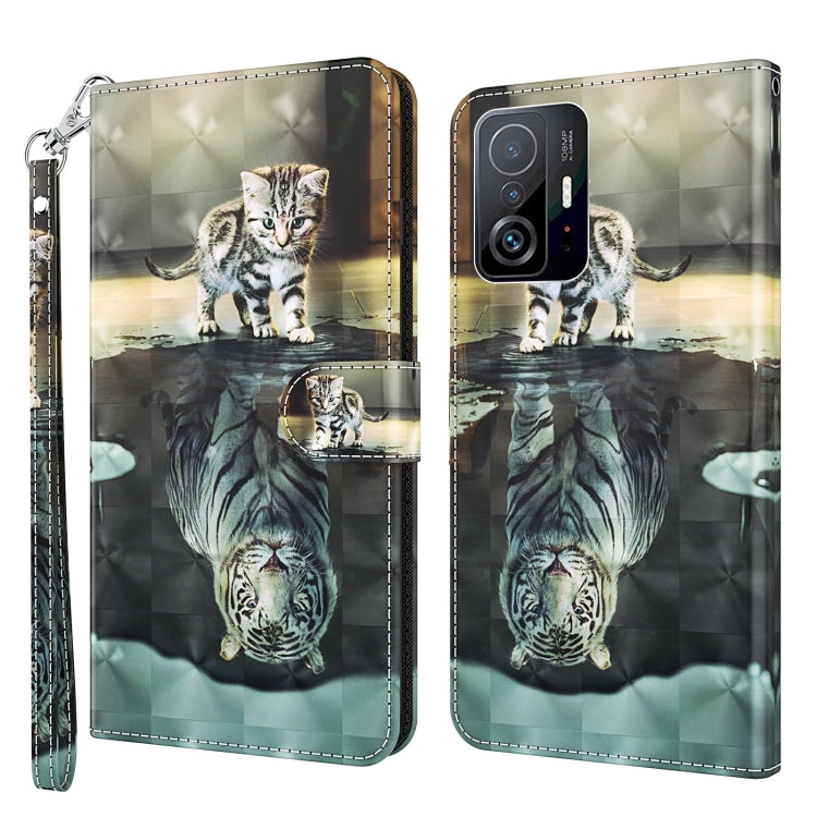 3D Painting Pattern TPU + PU Phone Case, For Samsung Galaxy A14 5G, For Xiaomi 11T Pro