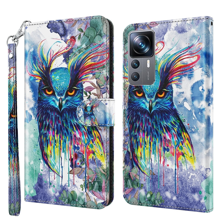 3D Painting Pattern TPU + PU Phone Case, For Xiaomi 12T Pro/12T/Redmi K50 Ultra, For Samsung Galaxy A04