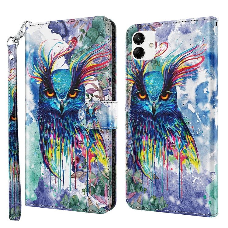 3D Painting Pattern TPU + PU Phone Case, For Xiaomi 12T Pro/12T/Redmi K50 Ultra, For Samsung Galaxy A04