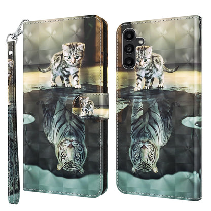 3D Painting Pattern TPU + PU Phone Case, For Samsung Galaxy A14 5G, For Xiaomi 11T Pro