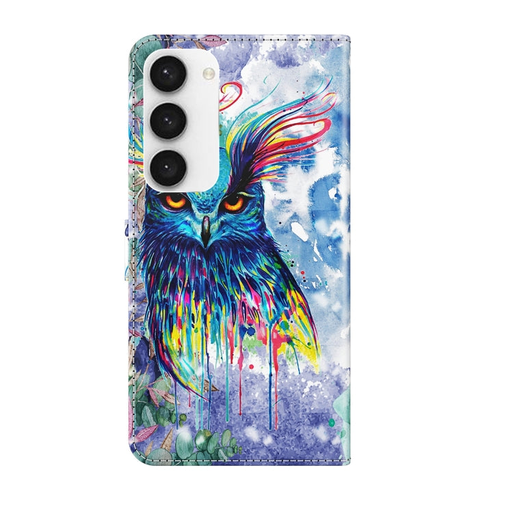 3D Painting Pattern TPU + PU Phone Case, For Samsung Galaxy S23 5G, For Samsung Galaxy S23, For Samsung Galaxy S23+ 5G