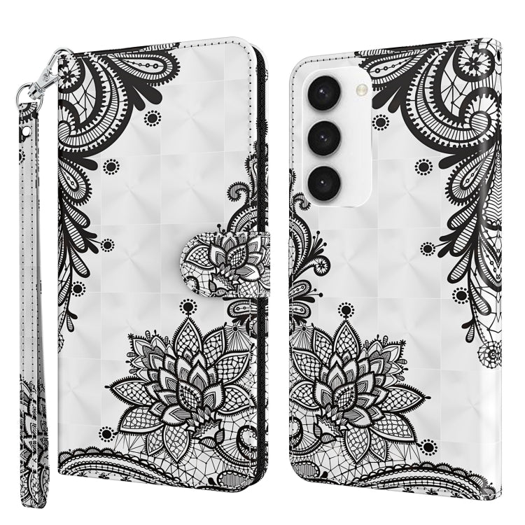 3D Painting Pattern TPU + PU Phone Case, For Samsung Galaxy S23 5G, For Samsung Galaxy S23, For Samsung Galaxy S23+ 5G