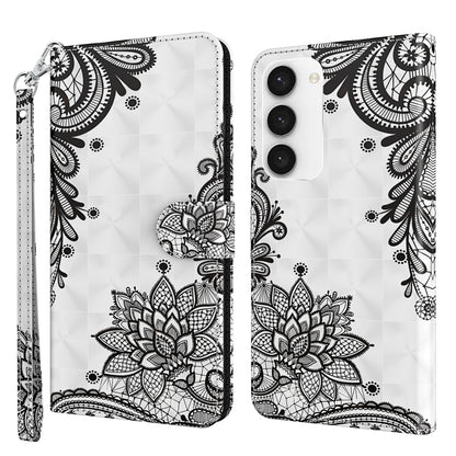 3D Painting Pattern TPU + PU Phone Case, For Samsung Galaxy S23 5G, For Samsung Galaxy S23, For Samsung Galaxy S23+ 5G