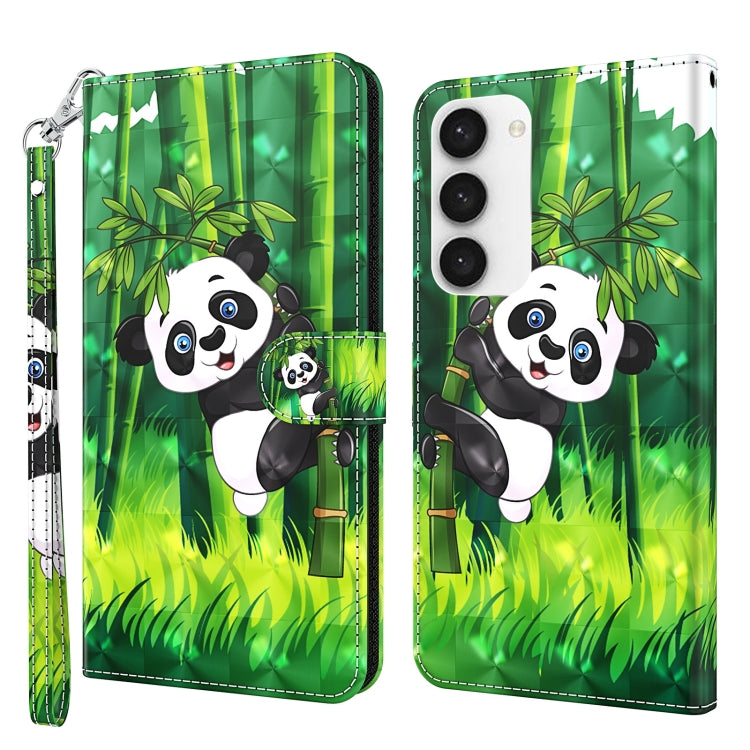 3D Painting Pattern TPU + PU Phone Case, For Samsung Galaxy S23 5G, For Samsung Galaxy S23, For Samsung Galaxy S23+ 5G