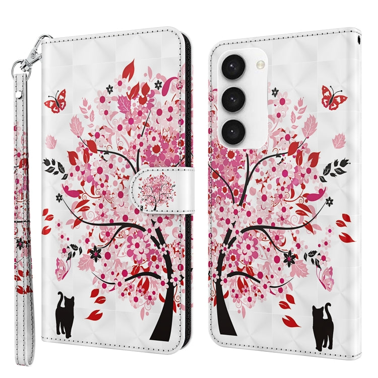 3D Painting Pattern TPU + PU Phone Case, For Samsung Galaxy S23 5G, For Samsung Galaxy S23, For Samsung Galaxy S23+ 5G