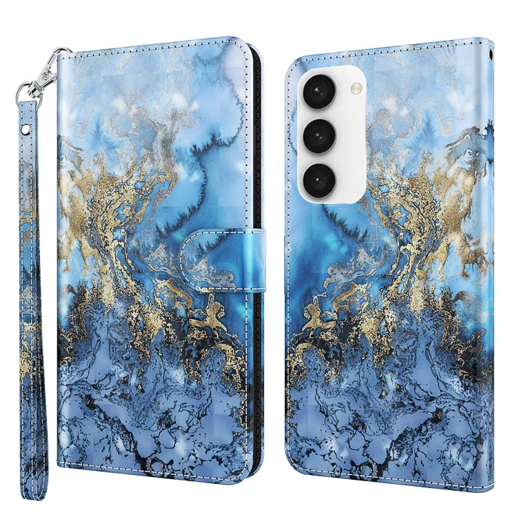 3D Painting Pattern TPU + PU Phone Case, For Samsung Galaxy S23 5G, For Samsung Galaxy S23, For Samsung Galaxy S23+ 5G
