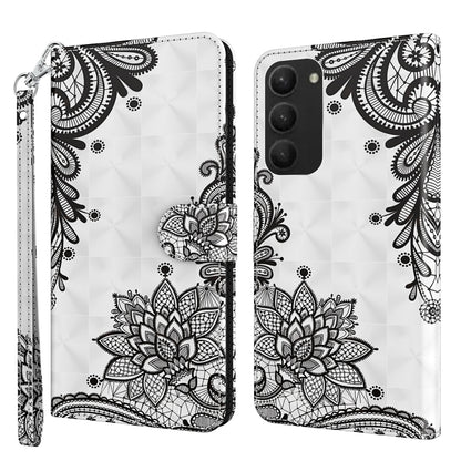 3D Painting Pattern TPU + PU Phone Case, For Samsung Galaxy S23 5G, For Samsung Galaxy S23, For Samsung Galaxy S23+ 5G