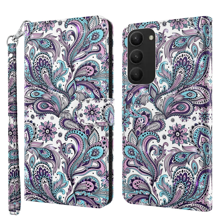 3D Painting Pattern TPU + PU Phone Case, For Samsung Galaxy S23 5G, For Samsung Galaxy S23, For Samsung Galaxy S23+ 5G
