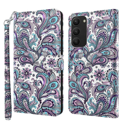 3D Painting Pattern TPU + PU Phone Case, For Samsung Galaxy S23 5G, For Samsung Galaxy S23, For Samsung Galaxy S23+ 5G