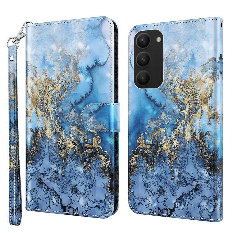 3D Painting Pattern TPU + PU Phone Case, For Samsung Galaxy S23 5G, For Samsung Galaxy S23, For Samsung Galaxy S23+ 5G