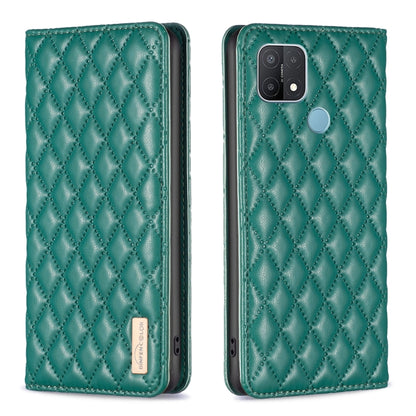 Diamond Lattice Magnetic Leather Flip Phone Case, For OPPO A7, For OPPO A15, For OPPO A16s / A16 / A54s / A55 5G / A54 4G, For OPPO A57 4G