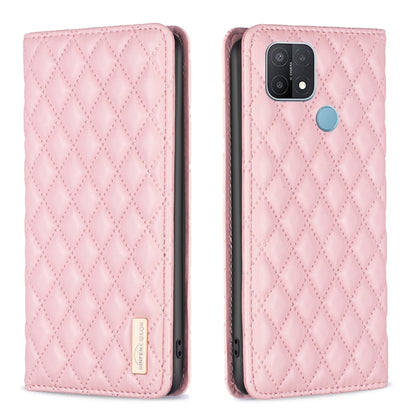Diamond Lattice Magnetic Leather Flip Phone Case, For OPPO A7, For OPPO A15, For OPPO A16s / A16 / A54s / A55 5G / A54 4G, For OPPO A57 4G