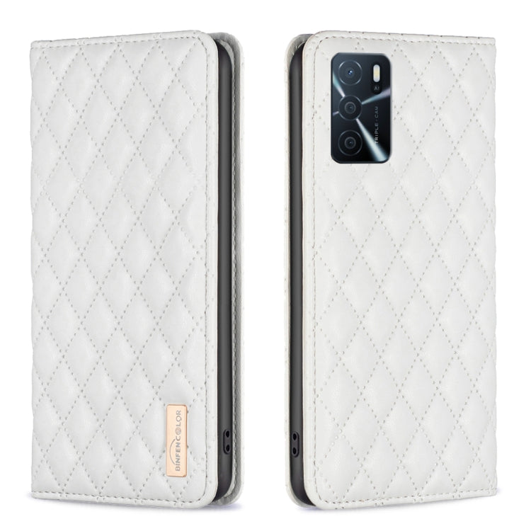 Diamond Lattice Magnetic Leather Flip Phone Case, For OPPO A7, For OPPO A15, For OPPO A16s / A16 / A54s / A55 5G / A54 4G, For OPPO A57 4G