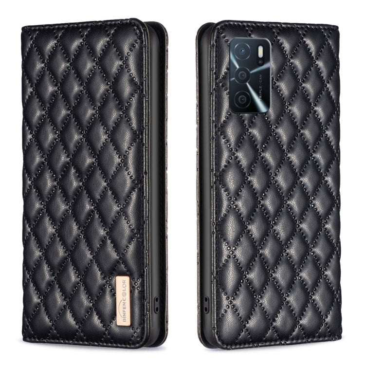 Diamond Lattice Magnetic Leather Flip Phone Case, For OPPO A7, For OPPO A15, For OPPO A16s / A16 / A54s / A55 5G / A54 4G, For OPPO A57 4G