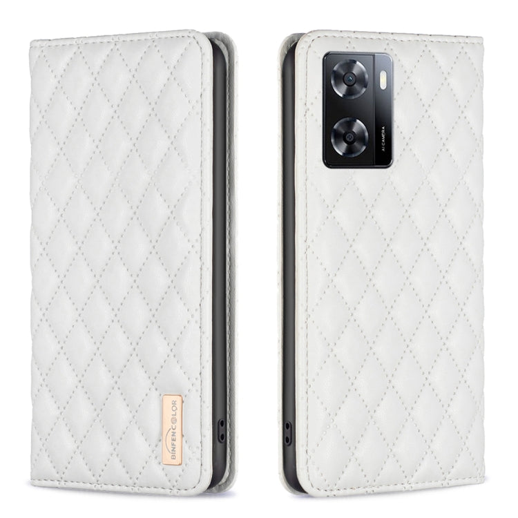 Diamond Lattice Magnetic Leather Flip Phone Case, For OPPO A7, For OPPO A15, For OPPO A16s / A16 / A54s / A55 5G / A54 4G, For OPPO A57 4G
