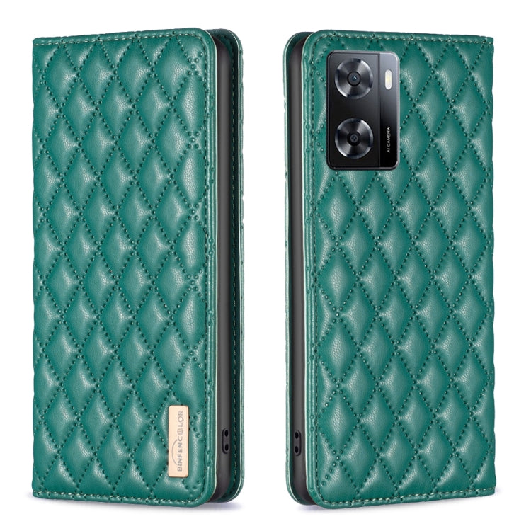 Diamond Lattice Magnetic Leather Flip Phone Case, For OPPO A7, For OPPO A15, For OPPO A16s / A16 / A54s / A55 5G / A54 4G, For OPPO A57 4G