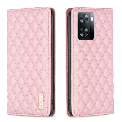 Diamond Lattice Magnetic Leather Flip Phone Case, For OPPO A7, For OPPO A15, For OPPO A16s / A16 / A54s / A55 5G / A54 4G, For OPPO A57 4G