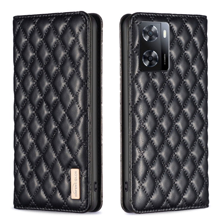 Diamond Lattice Magnetic Leather Flip Phone Case, For OPPO A7, For OPPO A15, For OPPO A16s / A16 / A54s / A55 5G / A54 4G, For OPPO A57 4G