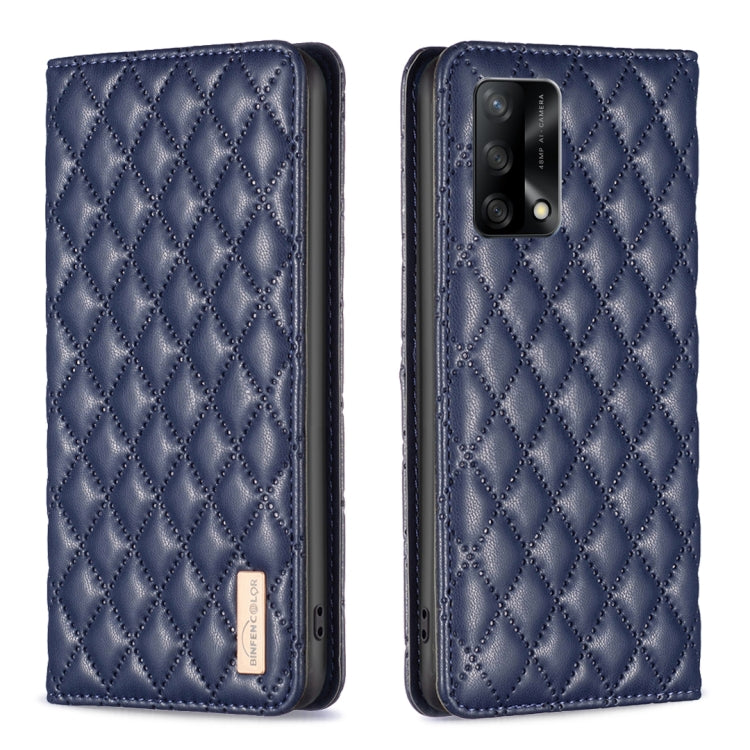 Diamond Lattice Magnetic Leather Flip Phone Case, For OPPO A74 4G / F19 4G, For OPPO A74 5G / A93 5G / A54 5G, For OPPO A76 4G / A36 4G / K10 4G / Realme 9i, For OPPO A94 4G / Reno5 F / F19 Pro