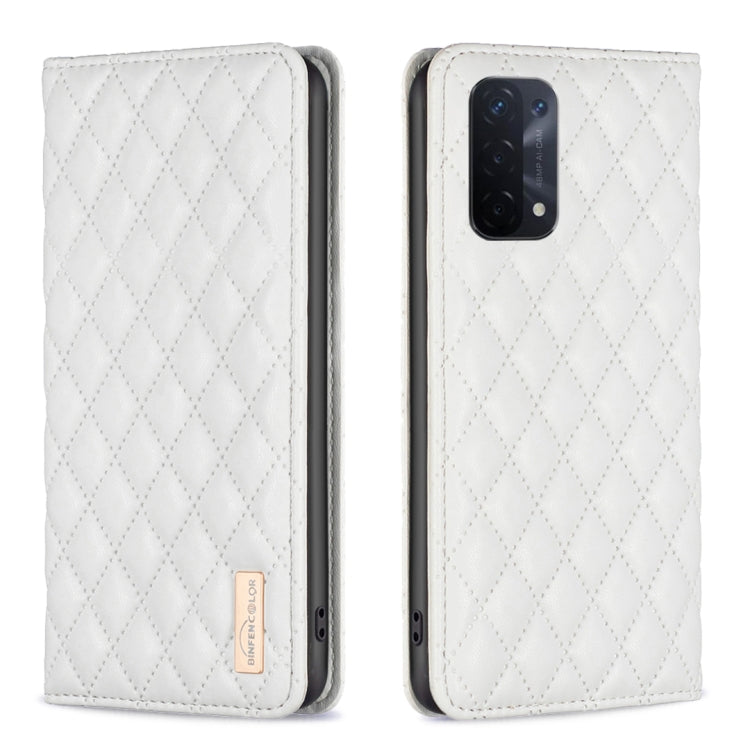 Diamond Lattice Magnetic Leather Flip Phone Case, For OPPO A74 4G / F19 4G, For OPPO A74 5G / A93 5G / A54 5G, For OPPO A76 4G / A36 4G / K10 4G / Realme 9i, For OPPO A94 4G / Reno5 F / F19 Pro