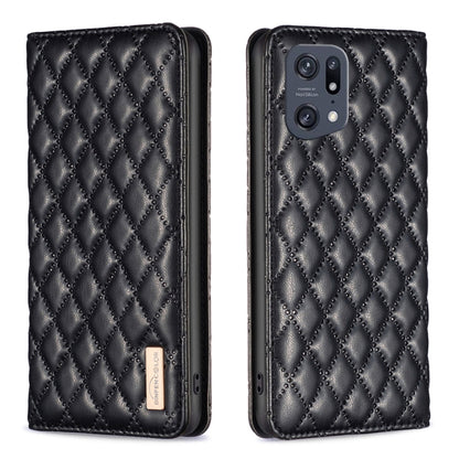 Diamond Lattice Magnetic Leather Flip Phone Case, For OPPO A94 5G / F19 Pro+, For OPPO A96 5G / Reno7 Z, For OPPO Find X5 Pro, For OPPO Find X5