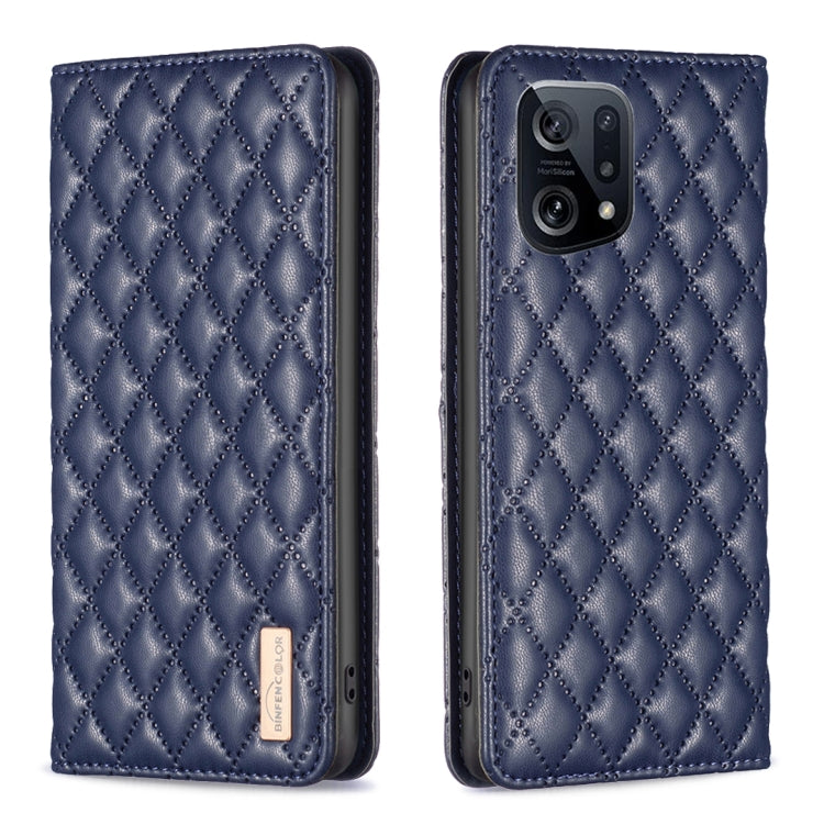 Diamond Lattice Magnetic Leather Flip Phone Case, For OPPO A94 5G / F19 Pro+, For OPPO A96 5G / Reno7 Z, For OPPO Find X5 Pro, For OPPO Find X5