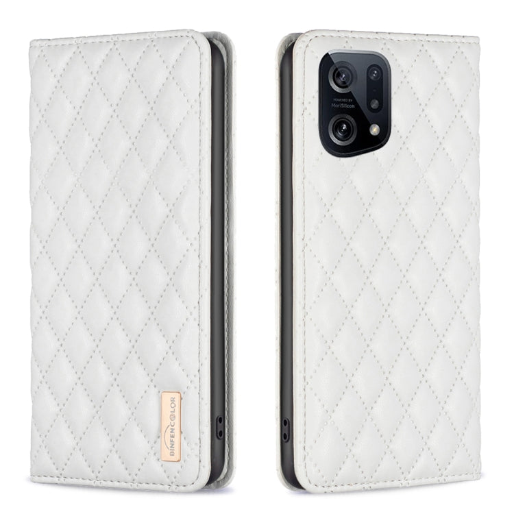 Diamond Lattice Magnetic Leather Flip Phone Case, For OPPO A94 5G / F19 Pro+, For OPPO A96 5G / Reno7 Z, For OPPO Find X5 Pro, For OPPO Find X5
