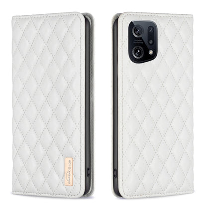 Diamond Lattice Magnetic Leather Flip Phone Case, For OPPO A94 5G / F19 Pro+, For OPPO A96 5G / Reno7 Z, For OPPO Find X5 Pro, For OPPO Find X5