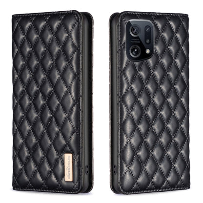 Diamond Lattice Magnetic Leather Flip Phone Case, For OPPO A94 5G / F19 Pro+, For OPPO A96 5G / Reno7 Z, For OPPO Find X5 Pro, For OPPO Find X5