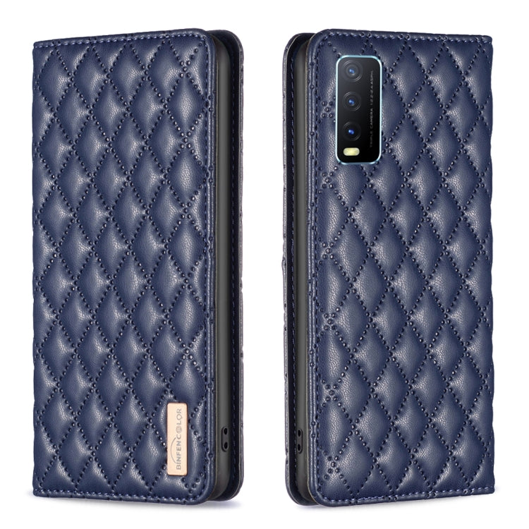 Diamond Lattice Magnetic Leather Flip Phone Case, For vivo Y20, For vivo Y21s / Y21 / Y33s, For vivo Y35 4G / Y22s, For vivo Y51 2020 / Y51a / Y51s