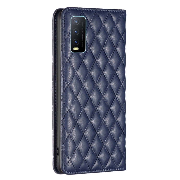 Diamond Lattice Magnetic Leather Flip Phone Case, For vivo Y20, For vivo Y21s / Y21 / Y33s, For vivo Y35 4G / Y22s, For vivo Y51 2020 / Y51a / Y51s