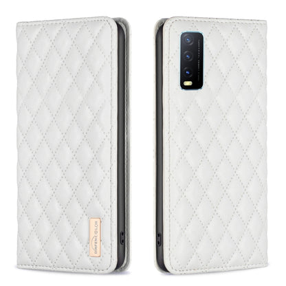 Diamond Lattice Magnetic Leather Flip Phone Case, For vivo Y20, For vivo Y21s / Y21 / Y33s, For vivo Y35 4G / Y22s, For vivo Y51 2020 / Y51a / Y51s