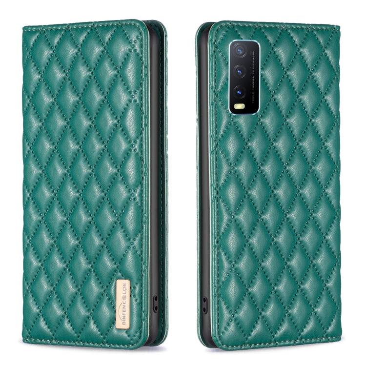 Diamond Lattice Magnetic Leather Flip Phone Case, For vivo Y20, For vivo Y21s / Y21 / Y33s, For vivo Y35 4G / Y22s, For vivo Y51 2020 / Y51a / Y51s