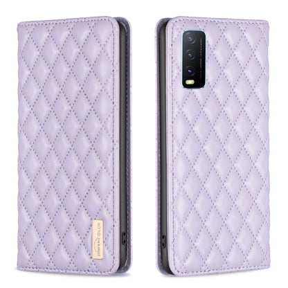 Diamond Lattice Magnetic Leather Flip Phone Case, For vivo Y20, For vivo Y21s / Y21 / Y33s, For vivo Y35 4G / Y22s, For vivo Y51 2020 / Y51a / Y51s