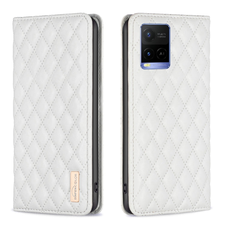 Diamond Lattice Magnetic Leather Flip Phone Case, For vivo Y20, For vivo Y21s / Y21 / Y33s, For vivo Y35 4G / Y22s, For vivo Y51 2020 / Y51a / Y51s