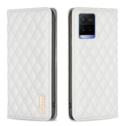Diamond Lattice Magnetic Leather Flip Phone Case, For vivo Y20, For vivo Y21s / Y21 / Y33s, For vivo Y35 4G / Y22s, For vivo Y51 2020 / Y51a / Y51s