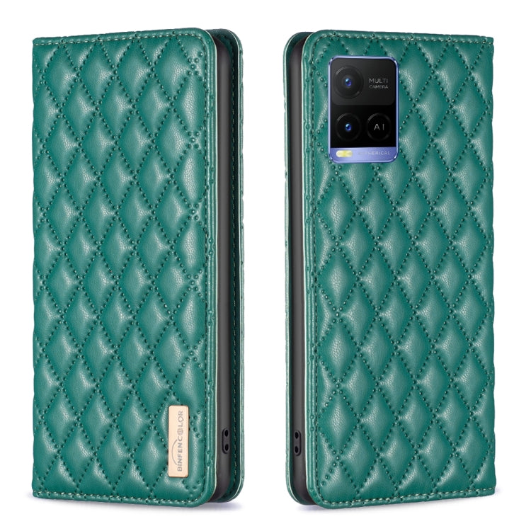 Diamond Lattice Magnetic Leather Flip Phone Case, For vivo Y20, For vivo Y21s / Y21 / Y33s, For vivo Y35 4G / Y22s, For vivo Y51 2020 / Y51a / Y51s