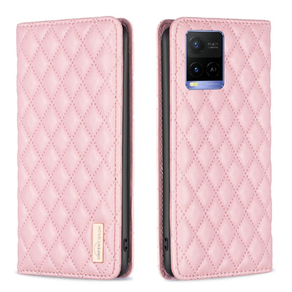 Diamond Lattice Magnetic Leather Flip Phone Case, For vivo Y20, For vivo Y21s / Y21 / Y33s, For vivo Y35 4G / Y22s, For vivo Y51 2020 / Y51a / Y51s