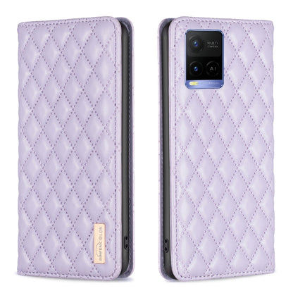 Diamond Lattice Magnetic Leather Flip Phone Case, For vivo Y20, For vivo Y21s / Y21 / Y33s, For vivo Y35 4G / Y22s, For vivo Y51 2020 / Y51a / Y51s